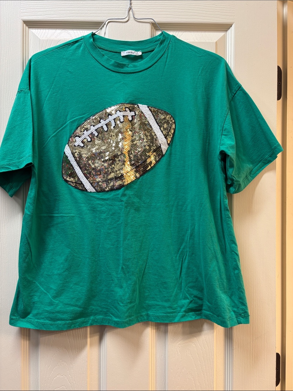 Timing Emerald Green Crewneck Tee ~ over sized